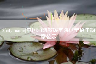建湖中国消防救援学院辽宁招生简章公示