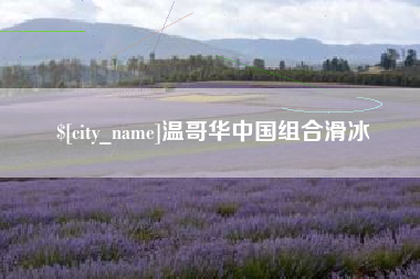 建湖温哥华中国组合滑冰