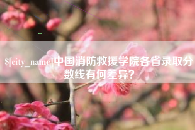 建湖中国消防救援学院各省录取分数线有何差异？