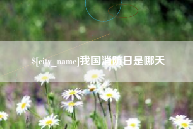建湖我国消防日是哪天