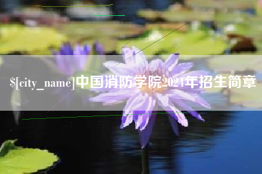 建湖中国消防学院2024年招生简章