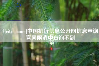 建湖中国执行信息公开网信息查询官网限消中查询不到