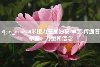 建湖50米接力赛加油稿200字-传递着希望、力量和信念
