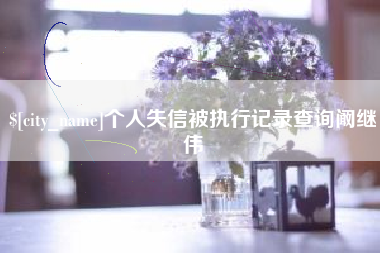 建湖个人失信被执行记录查询阚继伟