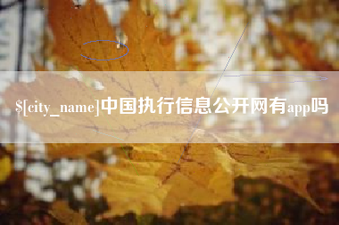 建湖中国执行信息公开网有app吗