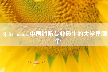 建湖中国消防专业最牛的大学是哪一个