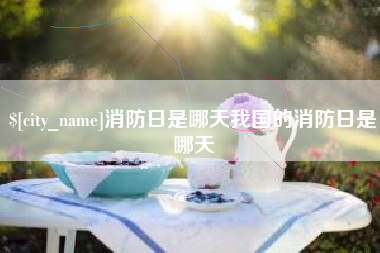 建湖消防日是哪天我国的消防日是哪天
