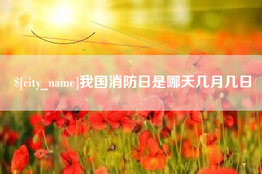 建湖我国消防日是哪天几月几日