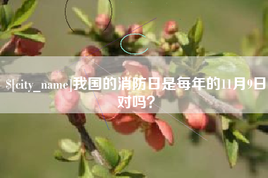 建湖我国的消防日是每年的11月9日对吗？