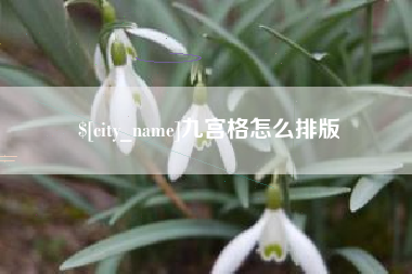 建湖九宫格怎么排版