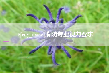 建湖消防专业视力要求