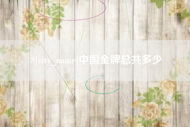 建湖中国金牌总共多少
