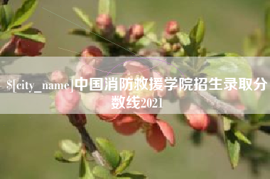 建湖中国消防救援学院招生录取分数线2021