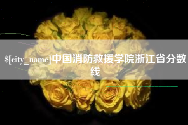 建湖中国消防救援学院浙江省分数线