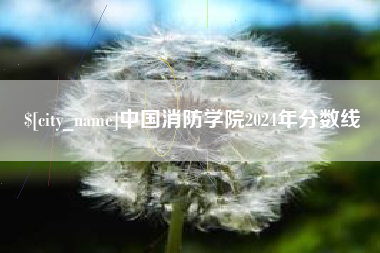 建湖中国消防学院2024年分数线