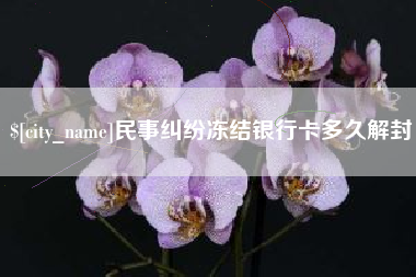 建湖民事纠纷冻结银行卡多久解封