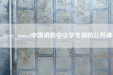 建湖中国消防中小学生消防公开课