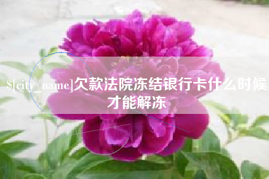 建湖欠款法院冻结银行卡什么时候才能解冻