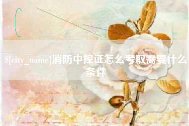 建湖消防中控证怎么考取需要什么条件