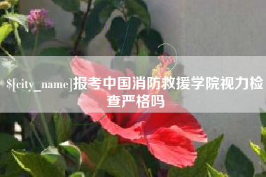 建湖报考中国消防救援学院视力检查严格吗
