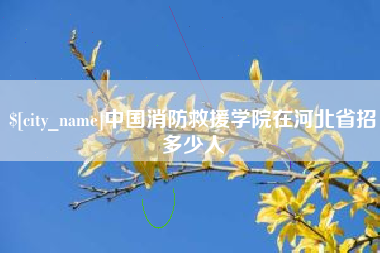 建湖中国消防救援学院在河北省招多少人