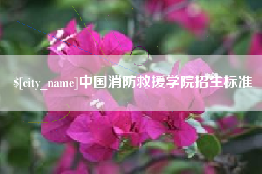 建湖中国消防救援学院招生标准