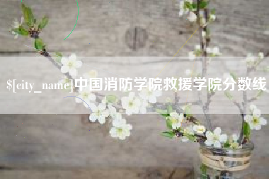 建湖中国消防学院救援学院分数线