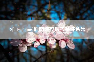 建湖消防院校报考条件合集