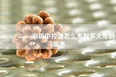 建湖消防中控证怎么考取多大年龄能考